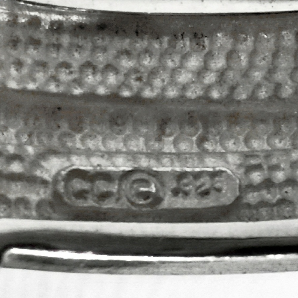 Vintage Art Deco Sterling Silver Heavy Cuff Bracelet - Picture 6 of 7